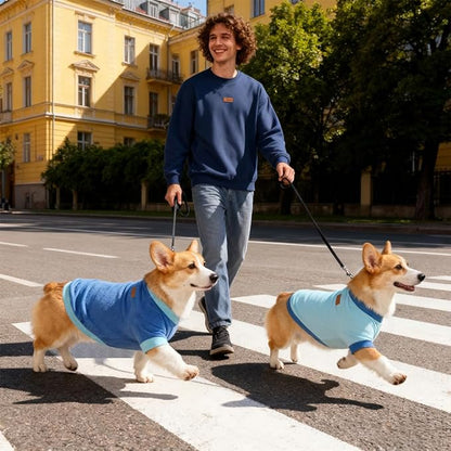 GreenJoy Classic Fleece Dog Sweater – Soft & Warm Stretchy Sweatshirt for Small Dogs & Cats, Cold-Weather Pullover for Everyday Wear (Dark Blue, X-Small)