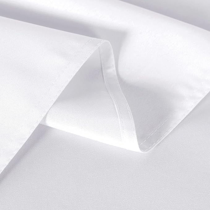 sancua 2 Pack White Tablecloth 54 x 54 Inch, Stain and Wrinkle Resistant Square Table Cloth - Washable Polyester Table Cover for Dining Tables, Buffet Parties and Camping
