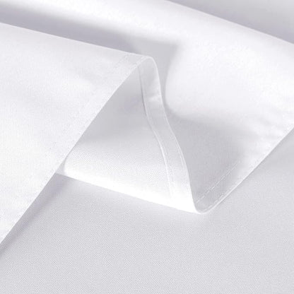 sancua 8 Pack White Tablecloth 60 x 102 Inch, Rectangle Table Cloth for 6 Feet Tables - Stain and Wrinkle Resistant Washable Polyester Table Cover for Dining Tables, Buffet Parties and Camping