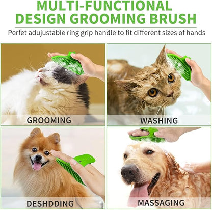 Professional 7 in 1 Dog Paw Cleaner for Dogs & Cats - Includes 1 Portable Paw Washer, 1 Bath Brush, 2 Dog Toothbrushes and 3 Absorbent Towels Note: Fits Paws up to 2 Inches Wide (Small, Green)