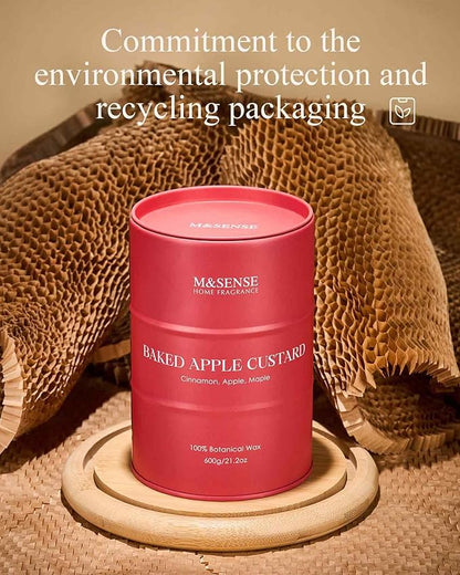 M&SENSE Baked Apple Scented Candles Large, Natural Soy Candles 21.2oz 120 Hour Slow Burning,Christmas Candle Candle for Stress Relief Meditation Relaxing,Aromatherapy Christmas Decor