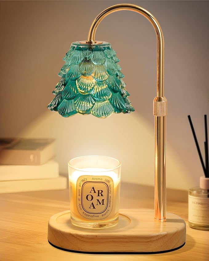 Seniny Electric Candle Warmer Lamp - with Time Dimmable Adjustable Height Candle Lamp Warmer for Jar Candles,Christmas Wax Melt Wamer, Birthday Gifts for Women Mom, House Warming Gifts New Home Decor