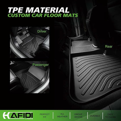 HAFIDI® All Weather Floor Mats & Cargo Liner Fit for BMW X2 2023 2022 2021 2020 2019 2018 Car Mats for BMW X2 Floor Liners TPE Anti-Slip Automotive Full Set Custom Accessories - Black