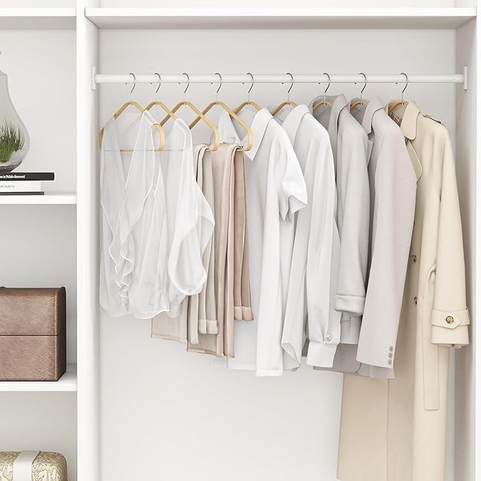 Bamboo Hangers - 30 Pack, Slim & Durable Suit Hangers with 360-Degree Rotatable Hook, for Clothes, Jacket, Shirt, Tank Top, Pant (Natural)
