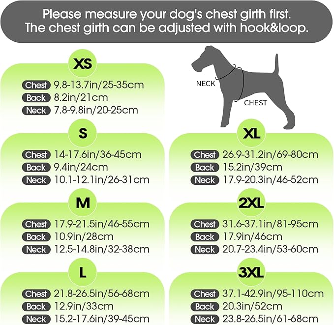 FUAMEY Dog Reflective Vest for Large Dogs,Dog Hunting Vest High-Visibility Dogs Safety Vest for Night Walking Water-Resistant Service Pet Gear Adjustable Outdoor Activities Neon Green XXL