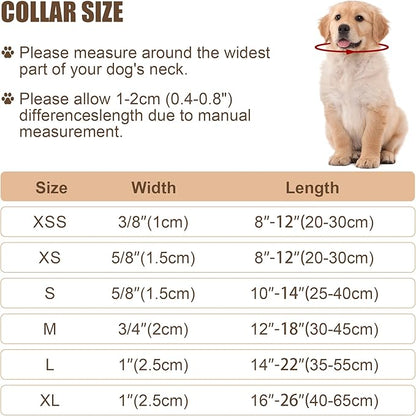 Reflective Dog Collar with Buckle Adjustable Safety Nylon Collars for Small Medium Large Dogs, Brown S