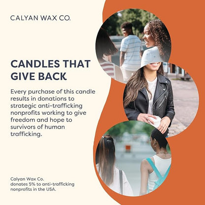 Calyan Wax Co. Fall 3 Wick Scented Candle Gift Set - 4 Luxury Autumn Scented Candles - 43 Hour Burn - 3 Wick Non Toxic Soy Wax Candles - Long Lasting Large Glass Jar Candle for Home - 14.9oz