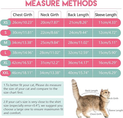 Sticky Cat Clothes Stretchy, Sphynx Hairless Sweater & Pajamas for Cats only, Soft Cat Onesie for Cats After Surgery Female Male & Hair Loss Prevention, Pink XS