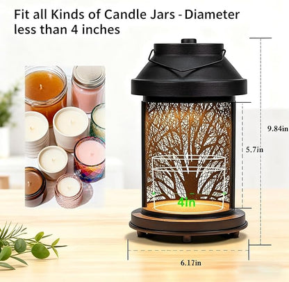 Candle Warmer Lamp - Candle Jars Warmer with Timer & Dimming Function, Electric Candle Lamp for Home Fragrance and Home Décor, Bedside Lamp, Gifts for Women Mom (2 Bulbs Included)