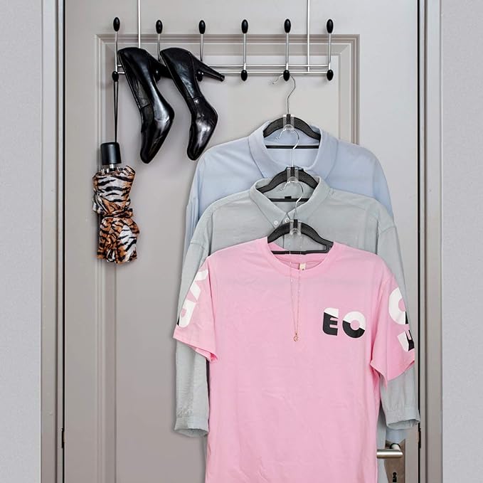 Mlici Hanger Hooks Space Saving, 60 Pack Clothes Hanger Connector Hooks, Transparent Stackable Clothes Hangers with Hooks for Closet Organizer (Clear)