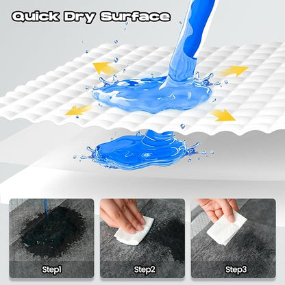 Charcoal Small Puppy Pads Pee Pads for Dogs 22"x22" 100 Count | Disposable Activated Carbon Super Absorbent Full Edge-Wrapping Pee Pads Odor-Control Training Pads for Doggie Cats Rabbits
