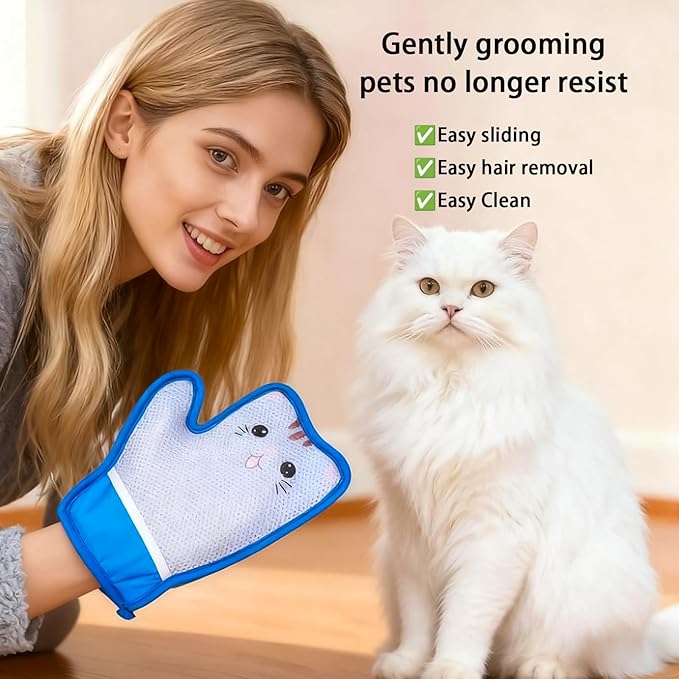 Pet Hair Removal Tool, Pet Hair Remover Glove, Dog Hair Remover, for Cats and Dogs,Cute,Washable Reusable,Cute Pet Hair Removal Tool for Furniture, Clothes, Couches, Bed, Carpet