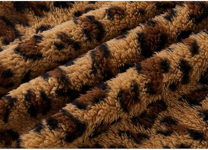 GreenJoy Leopard Print Dog Sweater – Stretchy Fleece Dog Turtleneck Sweatshirt for Puppies & Cats, Soft & Warm Pet Winter Clothes for Small, Medium & Large Dogs (Coffee Brown, Small)