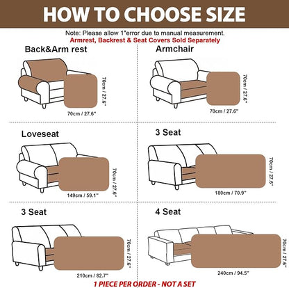 FUANGUI Waterproof Couch Cover Sofa Cover for Dogs and Pets Sofa Protector | Non-Slip Washable Fuzzy Soft Cat Bed Sofa Slipcover for 2-3 Cushion Couch Sofa Pet Friendly, Camel, 27.6" x 59.1", 1 pcs