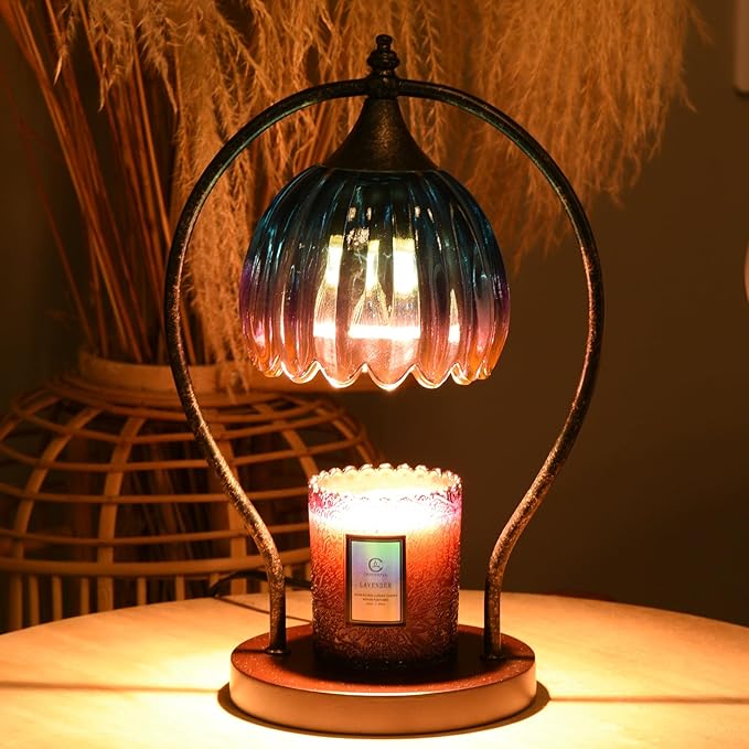 Timer Candle Warmer Lamp: Dimmable Candle Warmer Wax Melts Warmers for Jar Candles with 2 Bulbs, Birthday Gifts for Men Women, House Warming Gifts New Home Decor for Bedroom Living Room