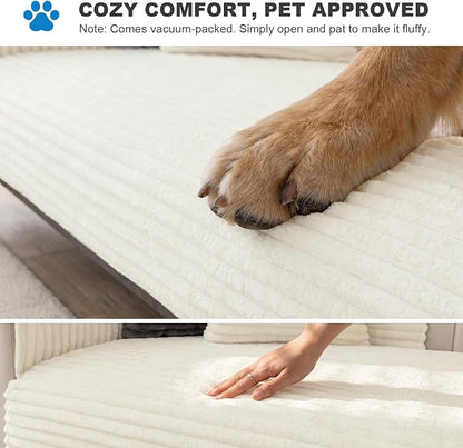 FUANGUI Waterproof Couch Cover for Dogs, Washable Pet Couch Covers for Sofa | Soft Cat Dog Bed Cover Non-Slip Couch Covers for 4 Seat Cushion Couch Sofa Pet Friendly
