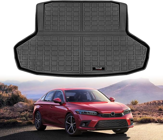 Custom All Weather Car Cargo Mats Trunk Liner for 2016-2025 2026 Honda Civic Sedan Accessories (Only Fit Sedan,Not Fit Hatchback)