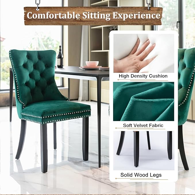 Goujxcy 5-Piece Extendable Dining Table Set for 4-8 People 63-78 Inch Kitchen Table Set with 4 Velvet Upholstered Chairs Farmhouse Rectangular Dining Room Table Set for Kitchen Dining Room Apartment