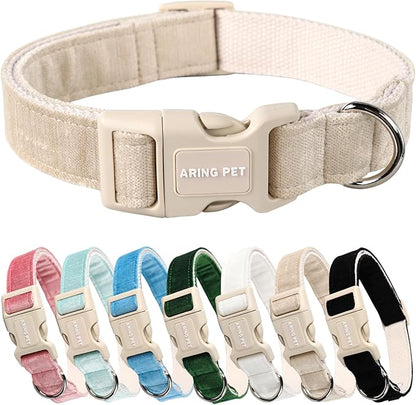 ARING PET Cotton Dog Collar-Soft Dog Collar for Small Dogs, Lightweight Comfortable Pet Collars with Quick Release Buckle for Small Medium Large Dog