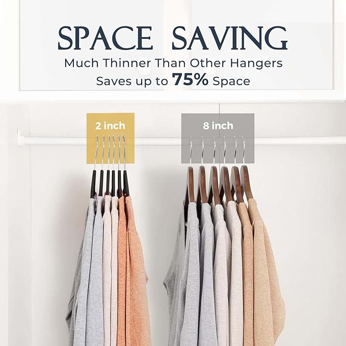 HOUSE DAY Black Velvet Hangers 360 Pack, Premium Non-Slip Felt Clothes Hangers, Sturdy Black Hanger Heavy Duty Durable for Coat, Suit, Space Saving No Hanger Mark Rotating Hook