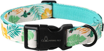 ARING PET Summer Dog Collar-Lightweight Dog Collar for Small Dogs, Adjustable Comfortable Cotton Dog Collars for Small Medium Large Dogs, Small