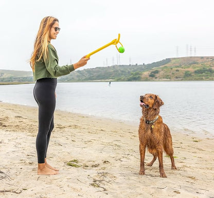 Project Hive Dog Ball | Set of 3 Looped Dog Balls | Interactive Dog Toys Compatible with Hive Zoomer Dog Toy Thrower | Perfect for Fetch and Tug Play | Pink, Green, Blue