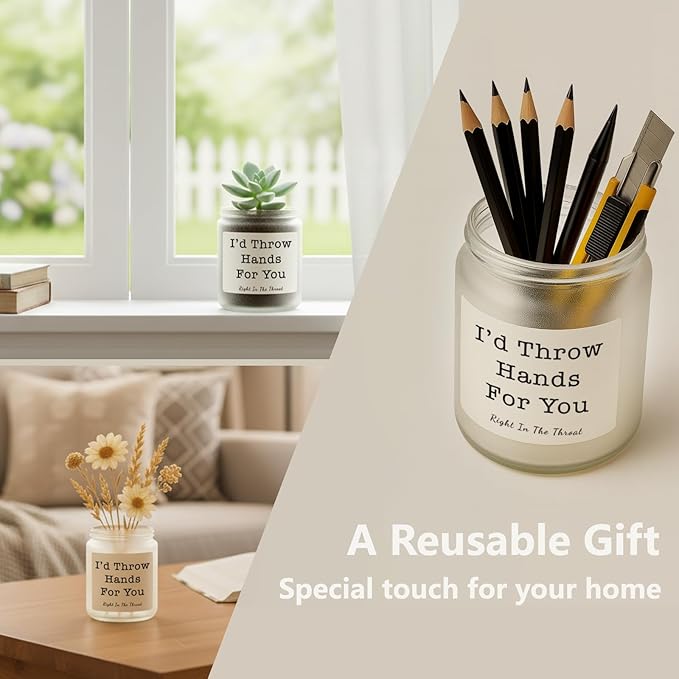 Gifts for Women, Birthday Gifts for Women, Unique Friendship Christmas Gift for Womens, Mom, Best Friend, Her, Sister, Bestie, Funny Lavender Scented Candles with Replaceable Stickers Gift Ideas