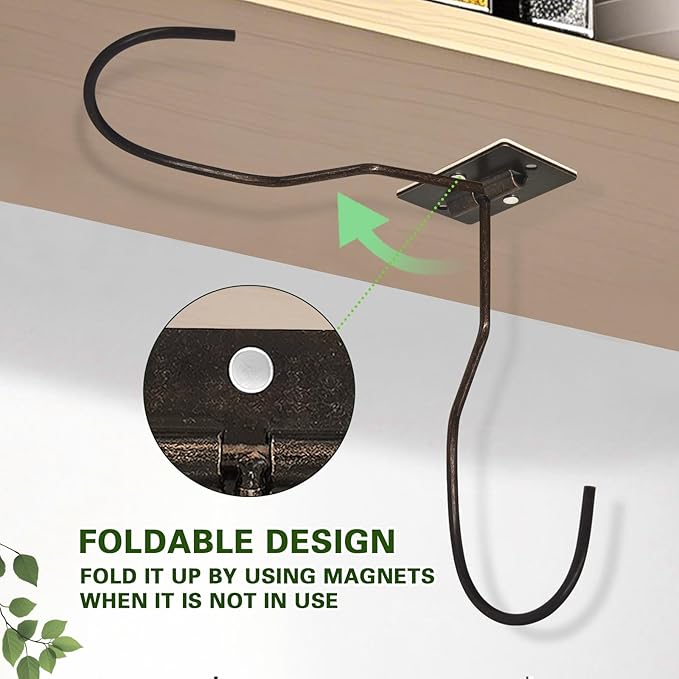 Banana Hanger Hook – Space Saving Banana Holder Hanger to Keep Bananas Fresh, Self Adhesive and Screw Banana Hook 2Pack Copper