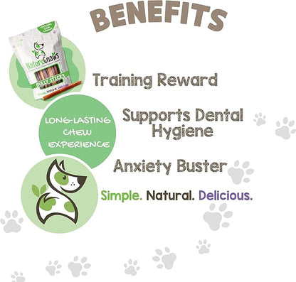 Nature Gnaws Small Bully Sticks for Dogs 5-6" (15 Count) - Long Lasting for Light Chewers and Puppies - Natural Thin Beef Dog Chew Bones - Rawhide Free