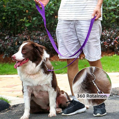 AMAGOOD 6 FT Puppy/Dog Leash, Strong and Durable Traditional Style Leash with Easy to Use Collar Hook, Great for Small, Medium and Large Dogs (3/4 in x 6 ft, Purple)
