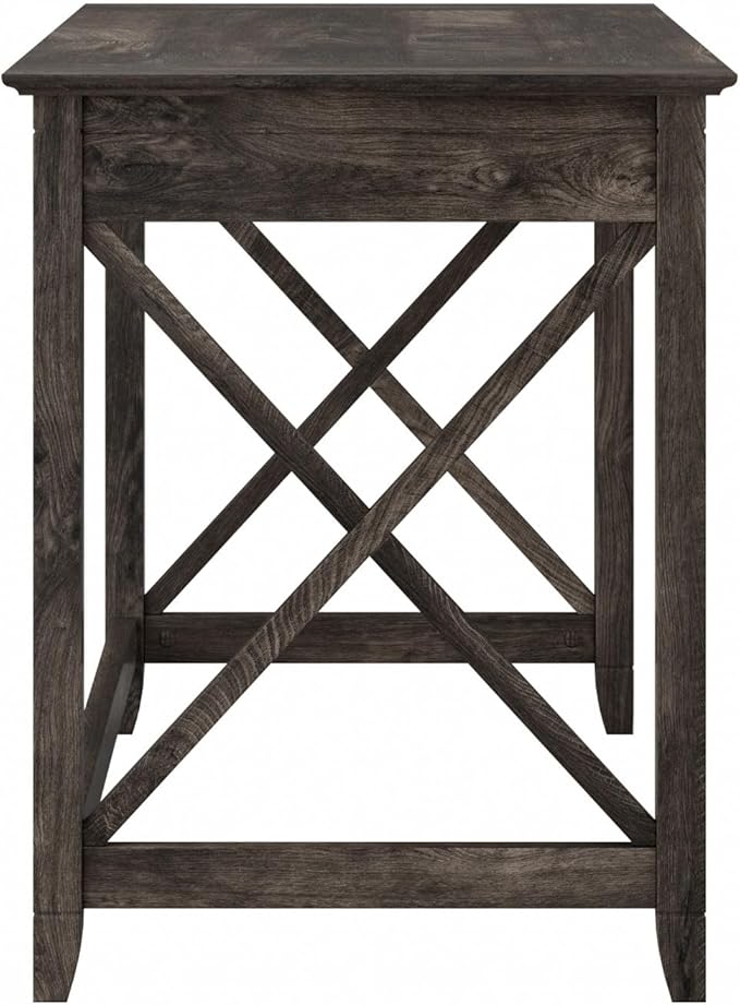 Bush Furniture Key West 48W Writing Desk in Dark Gray Hickory