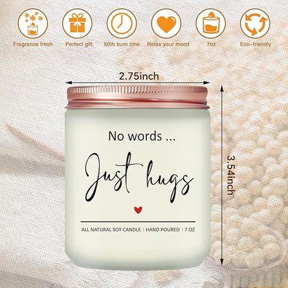 Bereavement Gifts - Sympathy Gift for Loss of Loved - Get Well Soon, Thinking of You, Feel Better Cheer Up, After Surgery Gfits for Women - Lavender Scented Candle