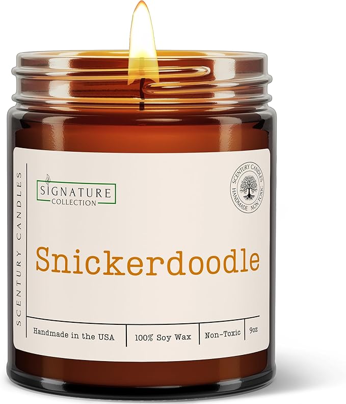 Snickerdoodle Cookie Scented Candle, Many Scents to Choose from, All Natural Non-Toxic Soy Wax, Handmade in The USA (Snickerdoodle)