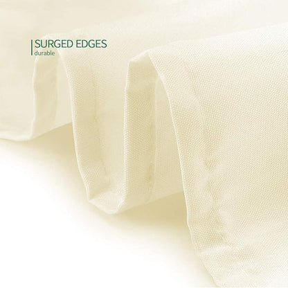 Surmente Ivory Tablecloth for Round Tables, 90-inch Round Table Cloths for Weddings, Banquets, or Restaurants