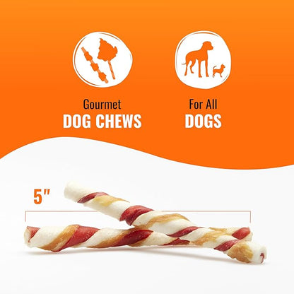 Good'n'Fun Triple Flavored Rawhide Twists For Dogs, 35 Count
