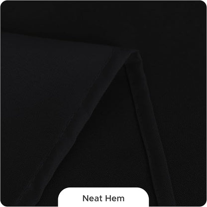 Fitable 8 Pack Table Cloth Rectangle Table: Stain and Wrinkle Resistant Tablecloth Rectangular, Washable Polyester Tablecloths for Wedding Party Dining Banquet Event Catering(Black, 70x108 Inch)