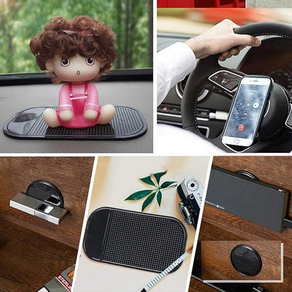 10pack Removable Silicone Sticky Anti-Slip Gel Pads Magic Gel Mat Stick to Car Dashboard Glass Mirrors Metal Tile Wall Kitchen Cell Phone Stand Recipe Holder Non-Slip Rug Pet Bowl Mat Pad
