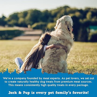 Jack&Pup 3-4" Filled Dog Bones for Small and Large Dogs, Flavored Dog Bone Long Lasting, Stuffed Shin Bones for Dogs, High Protein, Peanut Butter Flavor - 1 Pack
