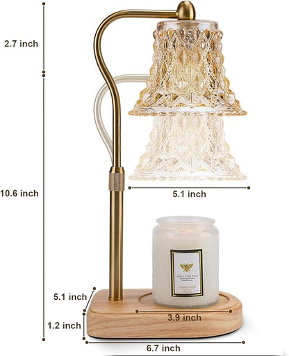 Candle Warmer Lamp with Timer Dimmer, Candle Warmer Light with 2 Bulbs, Birthday Gifts for Women Mom, House Warming Gifts New Home Decor, Wax Melt Warmer for All Scented Jar Candle Sizes