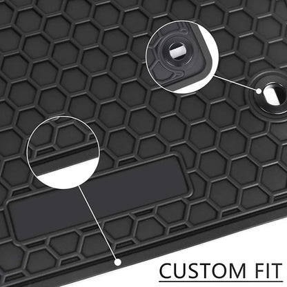 Car Floor Mat for Jeep Wrangler 4XE 4 Door 2021-2026 （Not for JL or JK） Custom Fit Full Black Rubber Auto Car Floor Liner Mat All Weather Heavy Duty Odorless
