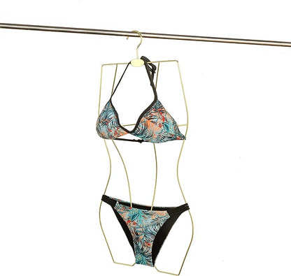 Gold Full Body Shape Metal Wire Swimwear Swimsuit Display Hangers for Dress，Bikini，Lingerie Hangers(10 Pack ，Gold)