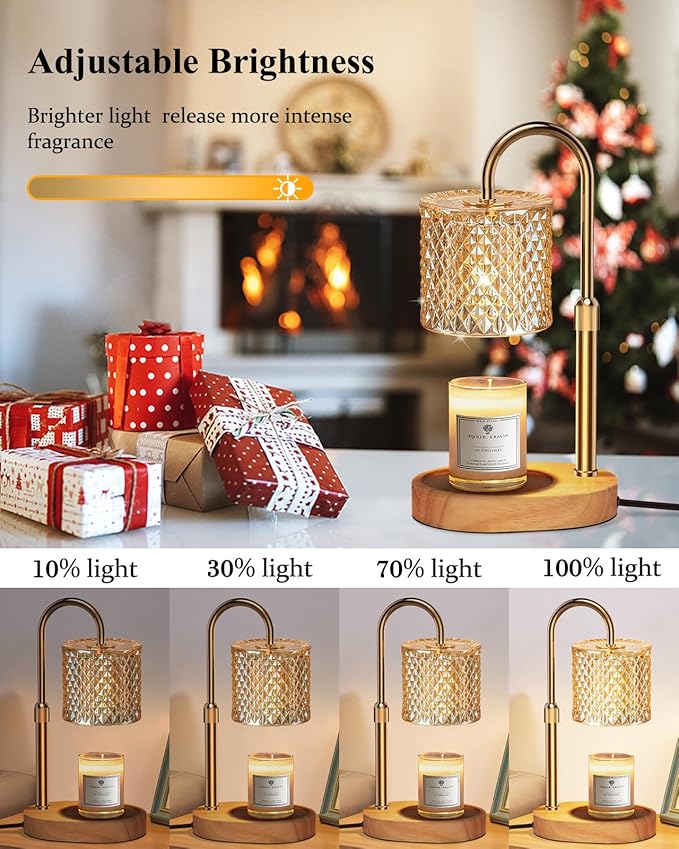 Candle Warmer Lamp with Timer Dimmer Adjustable Height for New Home Decor, Birthday Gifts for Women,Candle Warmer for Women Mom Christmas Mother's Day Gfit