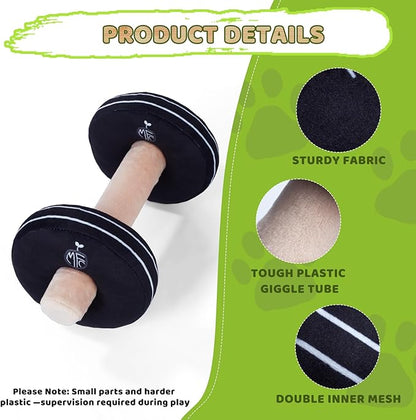 MFC®️Dog Dumbbell | Fun Squeaker Toy | Sports Dog Chew Toy | Durable Toys for Puppies and Adults | Dumbbell with Soft and Safe Material