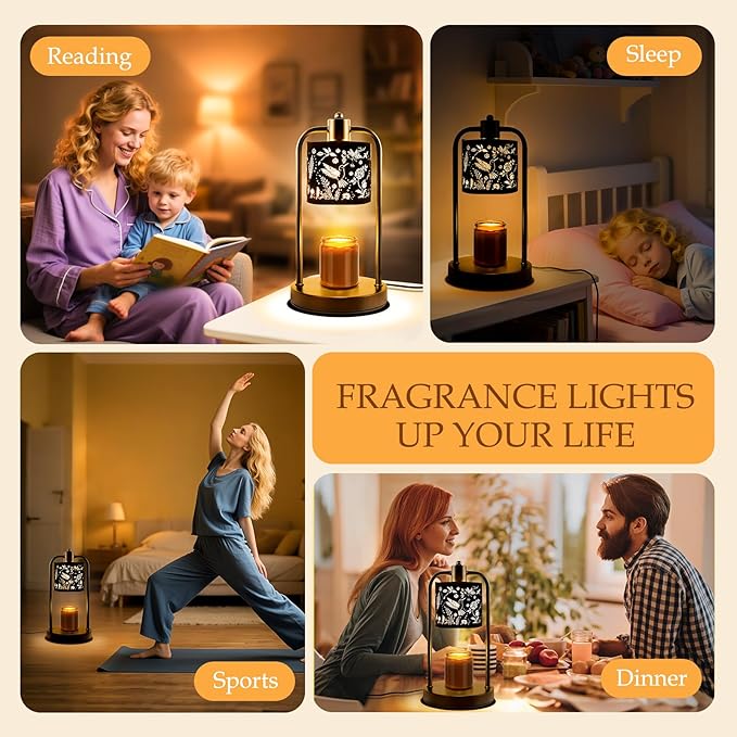 Candle Warmer Lamp Electric with Timer: Wax Melts for Warmer Yankee Candles Large - Dimmable Candle Warmer for Birthday Christmas Gift Bedroom Home Decor