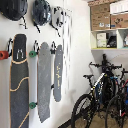 Upgraded Skateboard Wall Mount Skateboard Hanger, Skateboard and Longboard Wall Rack, Skate Board Holders-Lengthen
