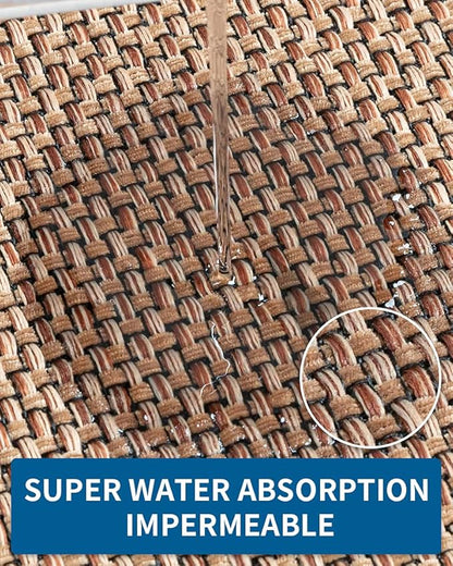 MontVoo Kitchen Rugs and Mats, Washable Non-Skid Kitchen Mats for Floor, Large Runner Rugs for Kitchen Floor, Front of Sink, Hallway, Laundry Room (Beige, 20"x70")