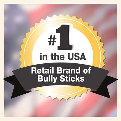 Cadet Bully Sticks for Small Dogs – All-Natural Beef Pizzle, High Protein, Low Fat, Long-Lasting, Grain & Rawhide-Free Dog Chews for Aggressive Chewers, Small (12 Ounce)