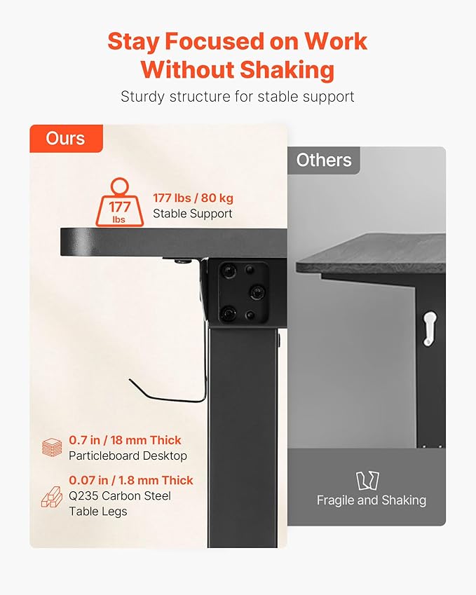 VEVOR L Shaped Standing Desk 71 x 47 inch, 3 Memory Height Adjustable, Electric Corner Standing Desk with Dual Motor, 2 Hooks & Cable Hole, Heavy Duty Carbon Steel Sit Stand Computer Workstation Table