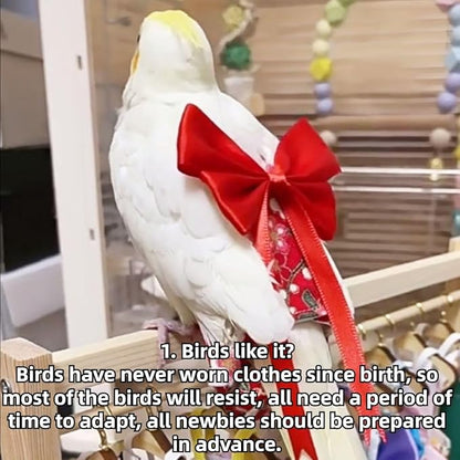 Bird Diaper Parrot Washable Diapers, Parrot Flight Suit, Reusable Nappies for Parakeet Cockatiel Mini Macaw Budgie Conure Lovebird (Purple,M)