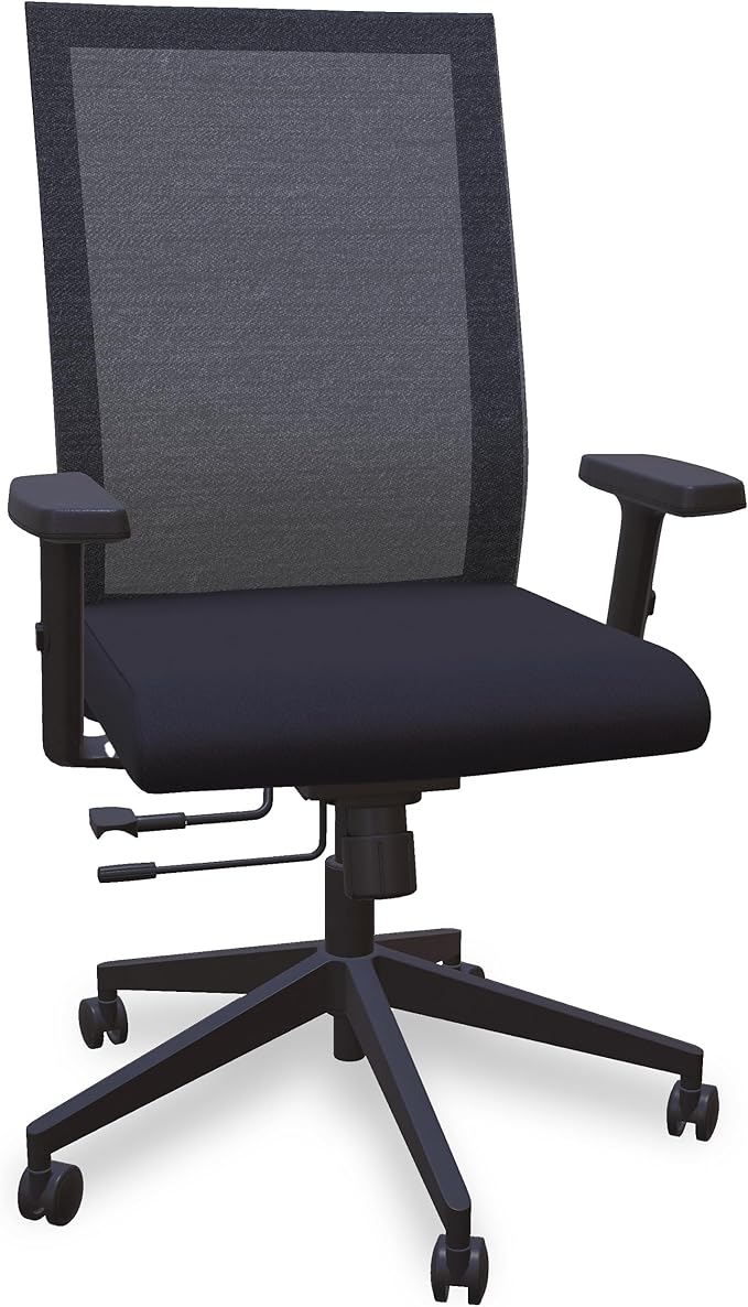 Nexys Home Office Desk Chair, Adjustable Tilt, Height Adjustable Armrests, High Mesh Back Variable Height, Rolling Work Swivel Chairs with Wheels, Comfortable for Long Hours, Onyx | Vinyl